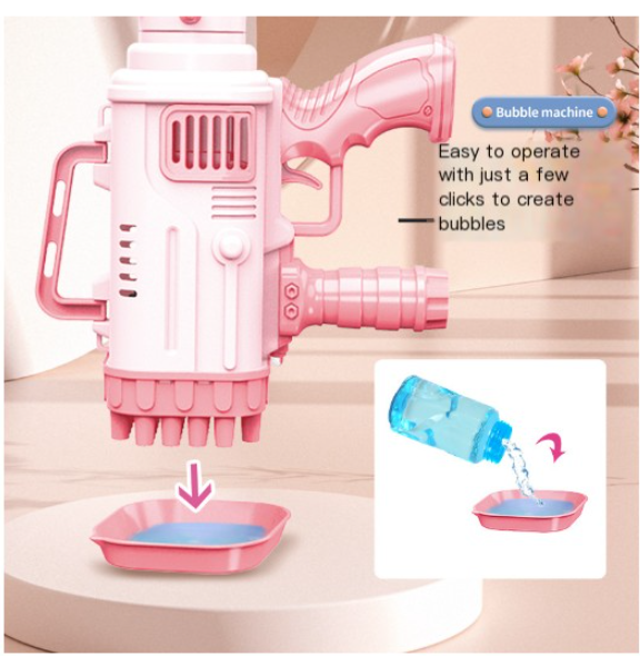 32-Hole Electric Bubble Gun for Play and Events