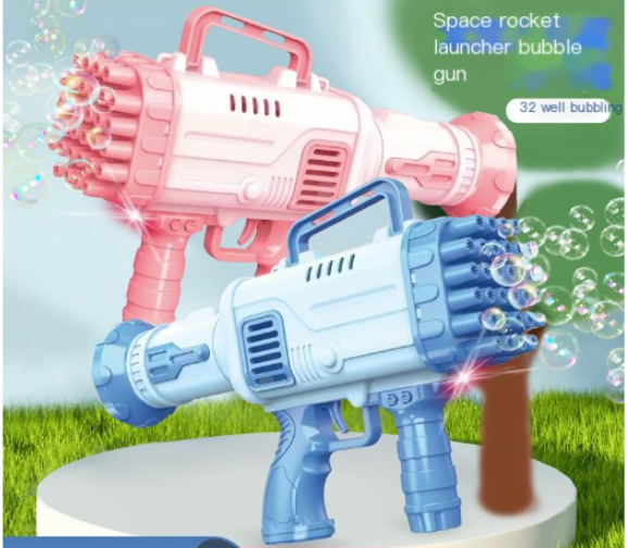 32-Hole Electric Bubble Gun for Play and Events